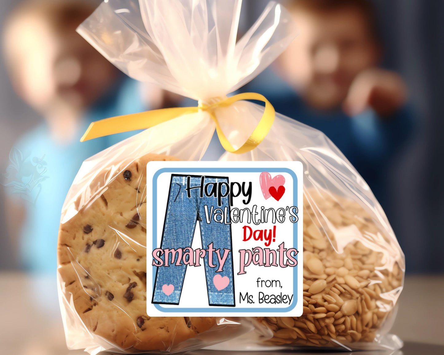 Smartie Pants Happy Valentines Day School Square Boy Girl Classroom Class Teacher Kids Class Party Favors Label Stickers Multiple Sizes