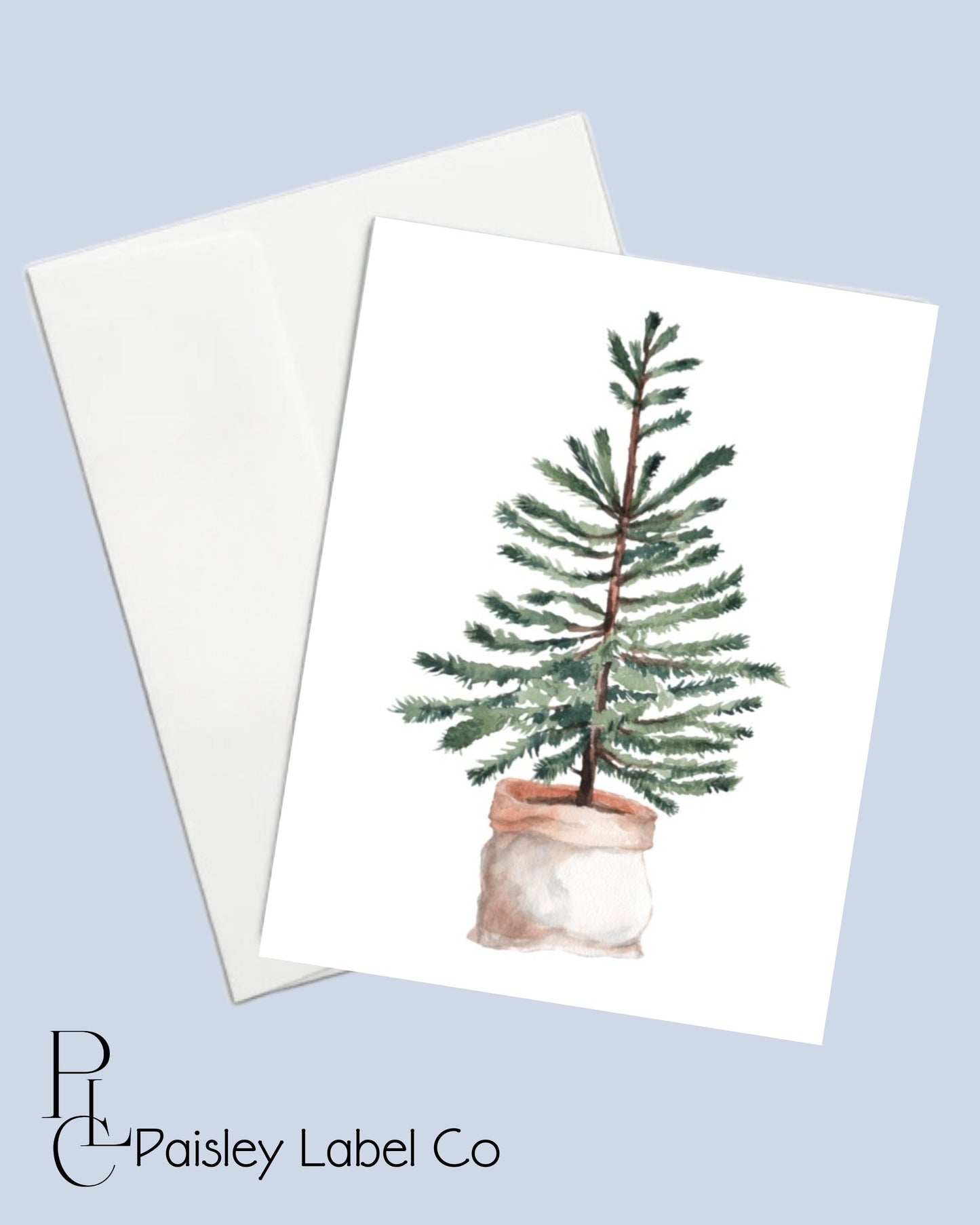 Christmas Tree Winter Mittens Gloves Minimalist Cards Holiday Festive  Stationery Stationary Folded Notecards Set