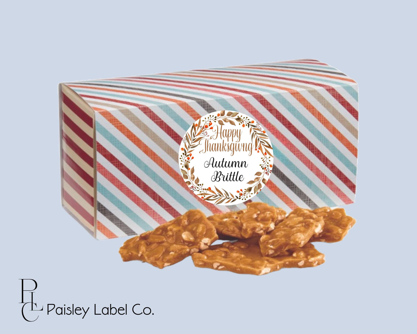 Autumn Harvest Fall Leaf Berry Happy Thanksgiving  Wreath  Round  Return Address Labels Mailing Package Stickers Personalized