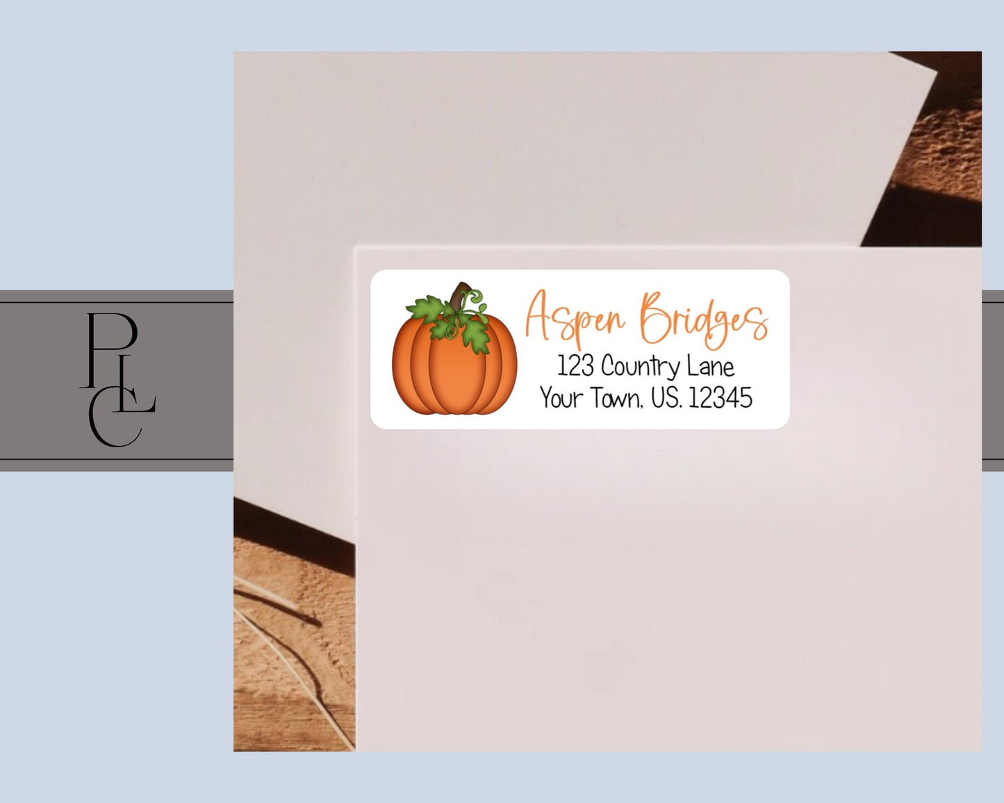 Autumn Fall Thanksgiving Pumpkin Gourd Return Address Labels Set of 30
