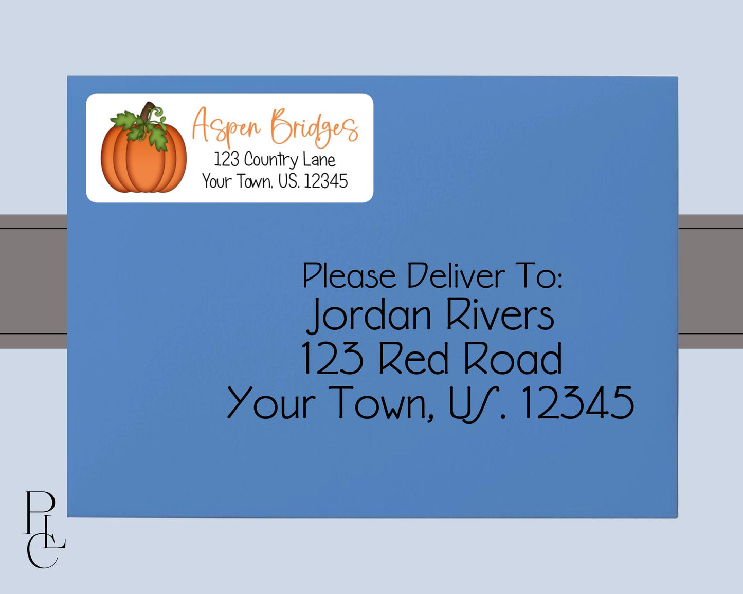 Autumn Fall Thanksgiving Pumpkin Gourd Return Address Labels Set of 30