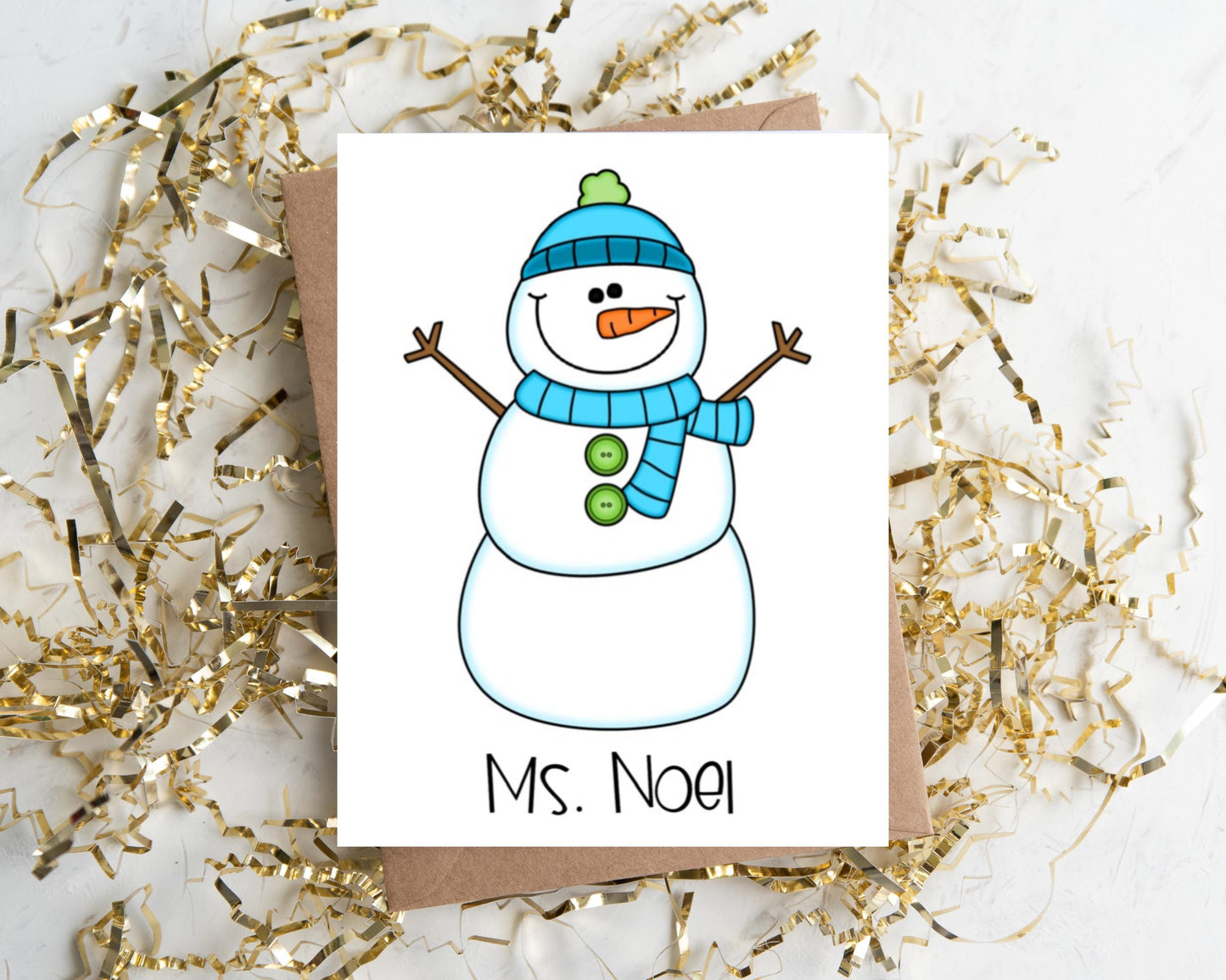 Personalized Snowman Note Card Set Notecard Thank You Note Winter Teacher Gift Stationery Set Stationary Folded or Flat Blank Notecard