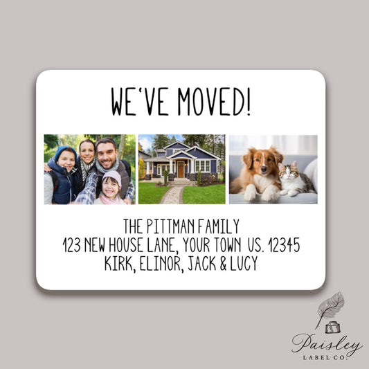 Personalized Notecards Note Cards Custom Photo We've Moved New Home New House Announcement Change of Address Cards Flat Note Card Set of 12