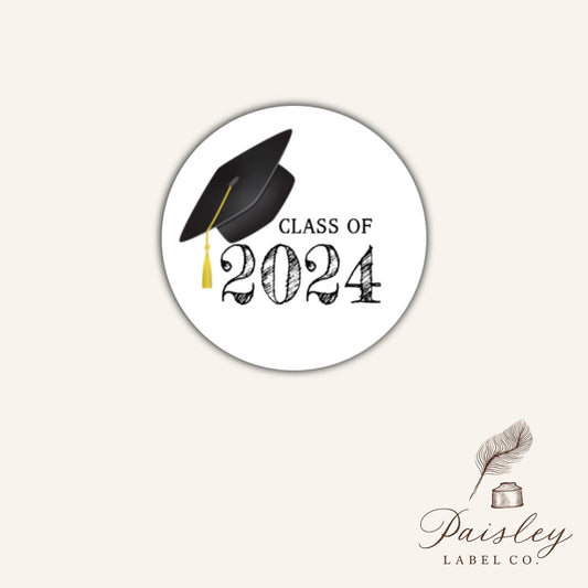 Class of 2025 Graduation Cap High School College Envelope Seal Sticker Label Set of 48